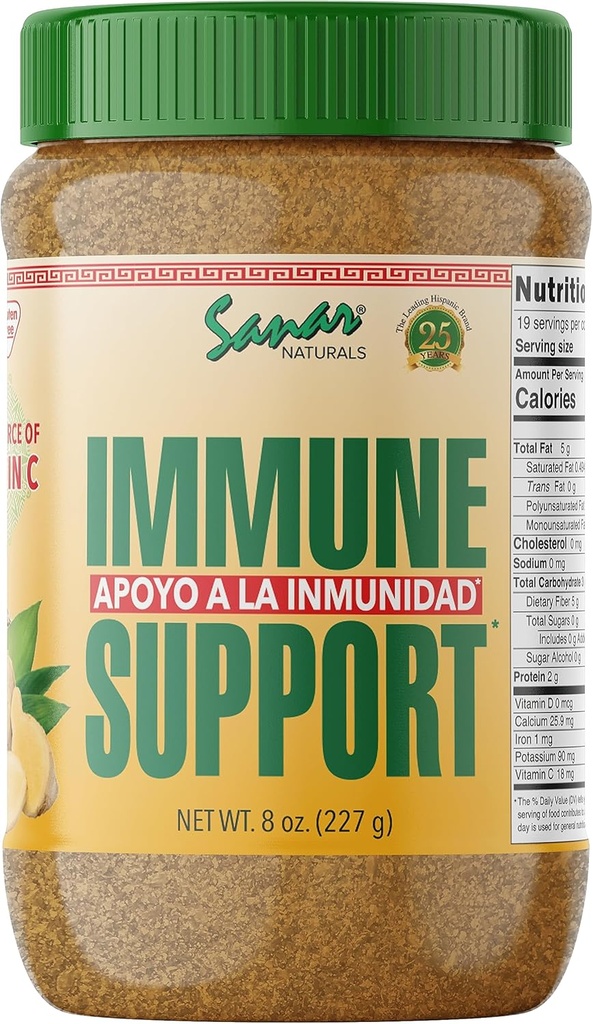 Sanar Naturals Immune Support Flaxseed, 8 oz - Vitamin C, Fiber och Omega 3 Digestive Supplement - Energy Booster, Diet Management - Non-GMO, Gluten Free