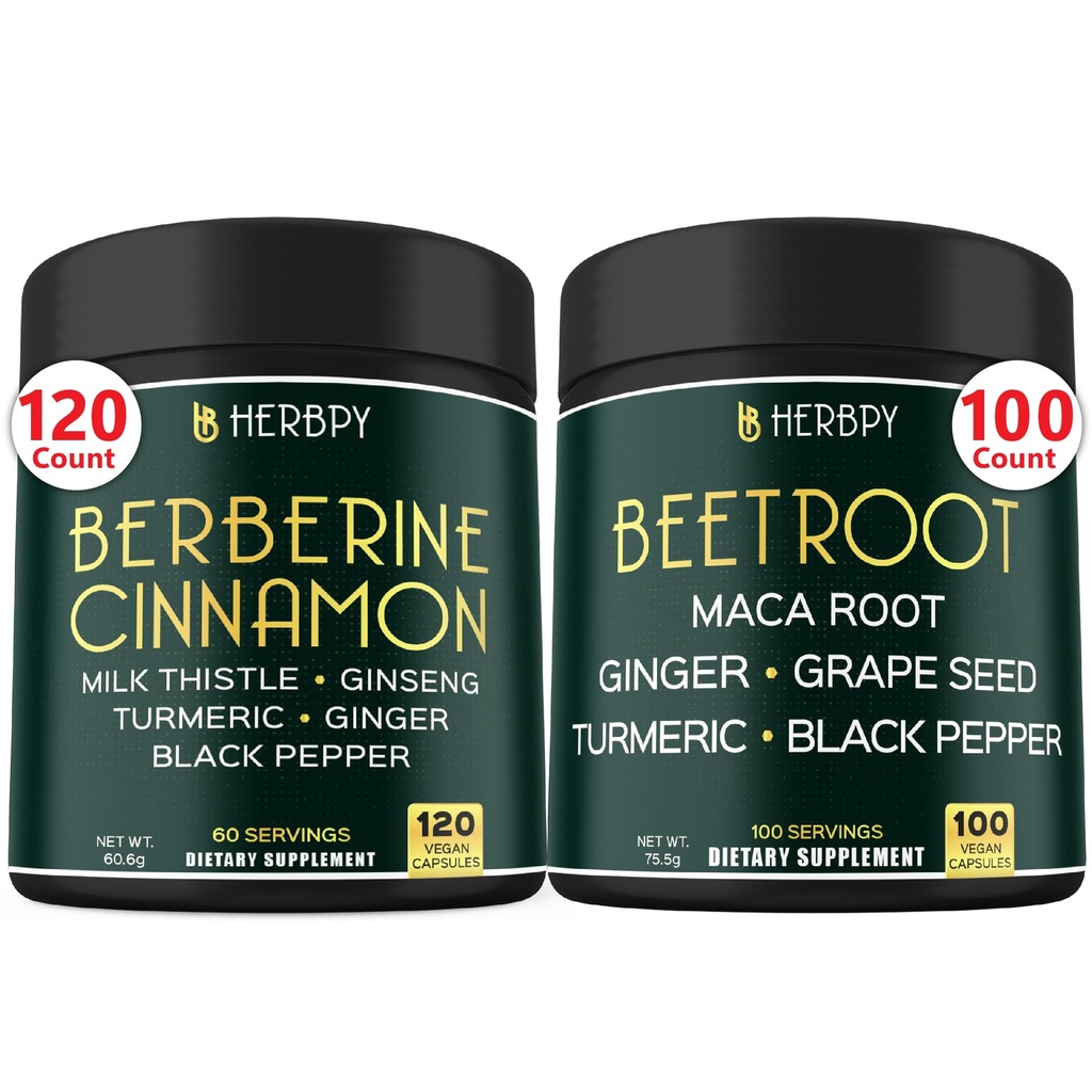 Bundle 7in1 Berberine HCl 97% och 6in1 Beet Root Capsules