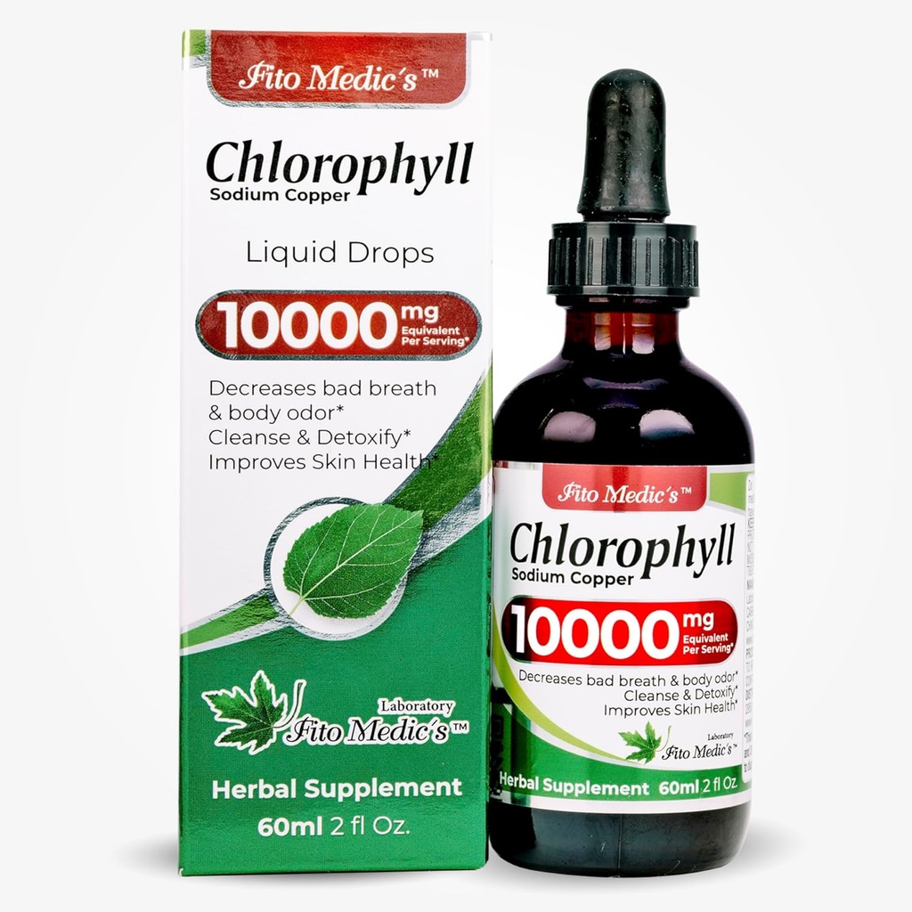 FITO MEDIC'S Lab | Chlorophyll Liquid Drops | Klorofyll per servering 50 mg | 200:1 Ratio Extract