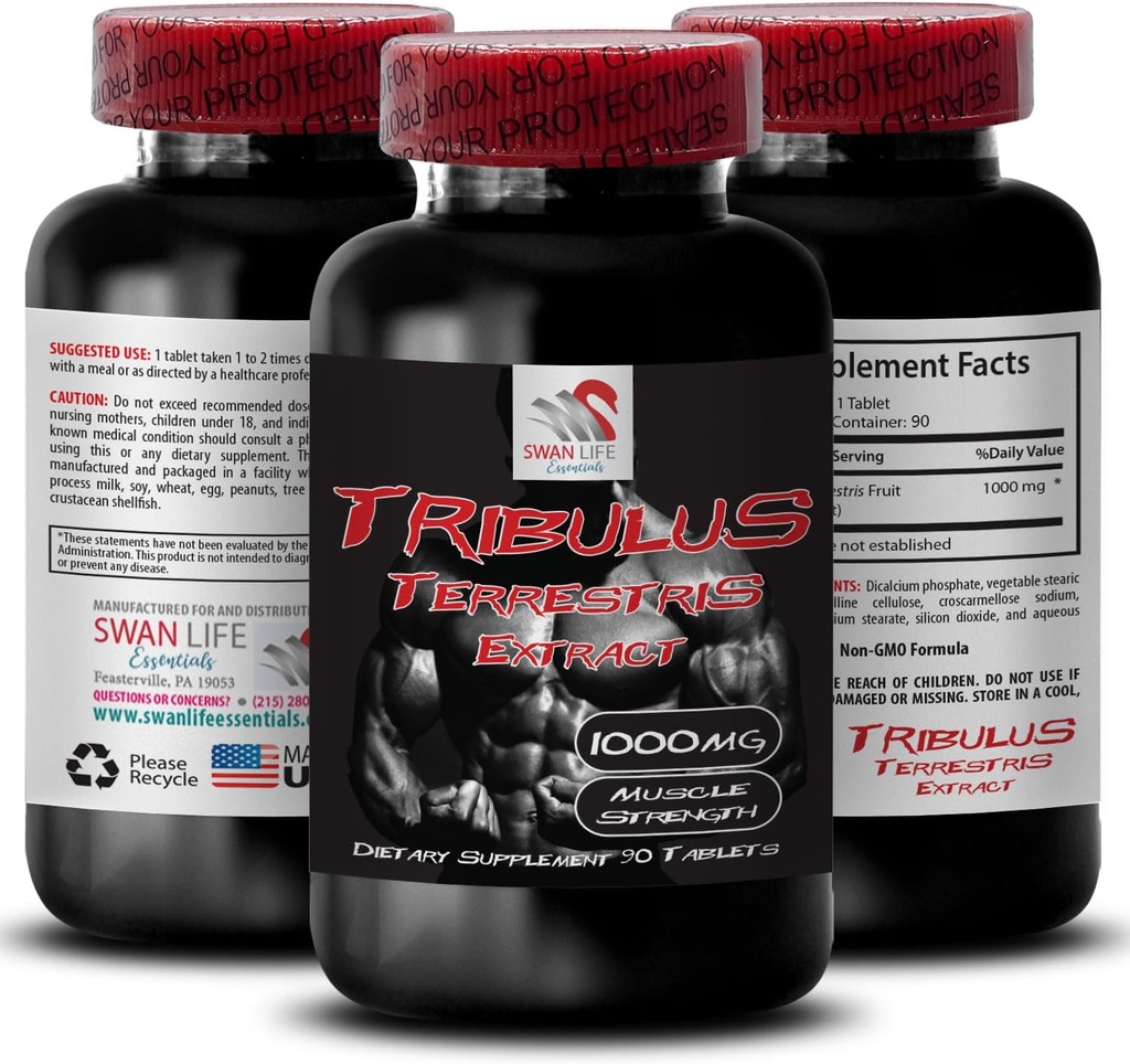 Natural Stamina Boost - TRIBULUS TERRESTRIS Extract - Styrka & Aktivitetsstöd, energioptimering Formel, växtbaserad kraft, kroppsprestanda Blend, aktiv återhämtning, energiflöde 1Bot 90Tabs