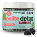 Zeolite Detox för barn & vuxna, tungmetall Zeolite & Chlorella Detox Gummies, alternativ till aktivt kol, Gentle Daily Toxin Cleanse för barn & vuxna, 60 gröna Apple Vegan Gummies