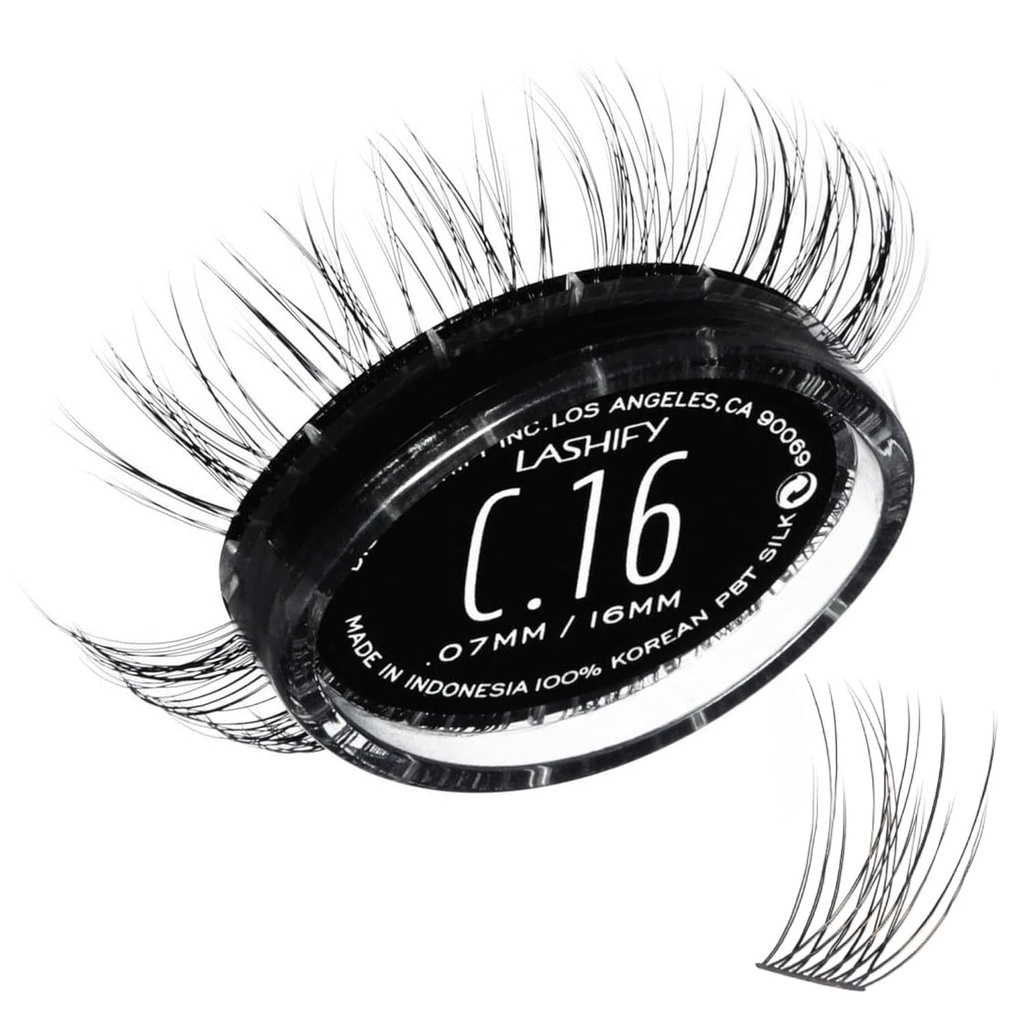 Lashify Curl 16mm Gossamer Eyelash Extensions Refill, Black, DIY False Lashes för en naturlig look