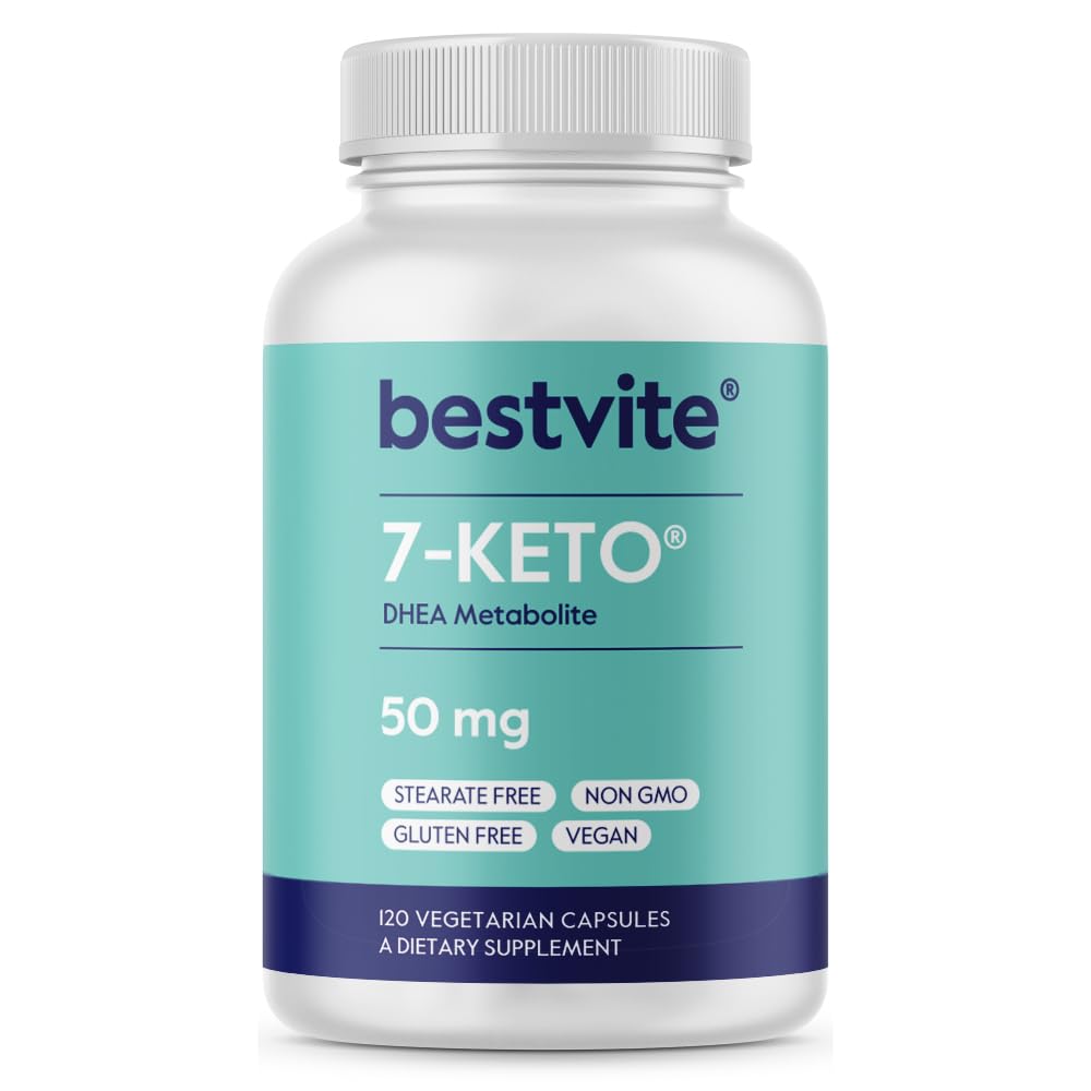 BESTVITE 7-Keto 50 mg DHEA (120 vegetariska kapslar) - No Stearates
