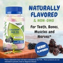Calcium 500mg med vitamin D3 1000 IU Gummies | Daglig kosttillskott | Benstyrka, tillväxt, tänder | för vuxna, tonåringar, barn | Stor smak naturlig bär smak Vitamin Gummy