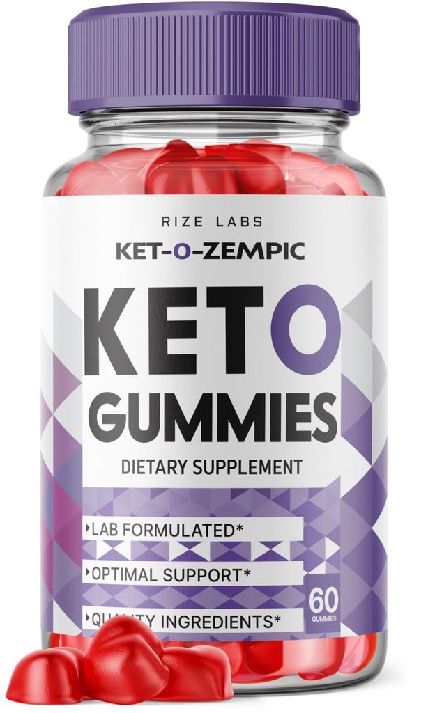 Rize labs - Ket-O-Zempic Keto ACV Gummies för avancerad viktminskning med Apple Cider Vinegar, Supplement hjälper till att minska Belly Fat (60 Gummies)