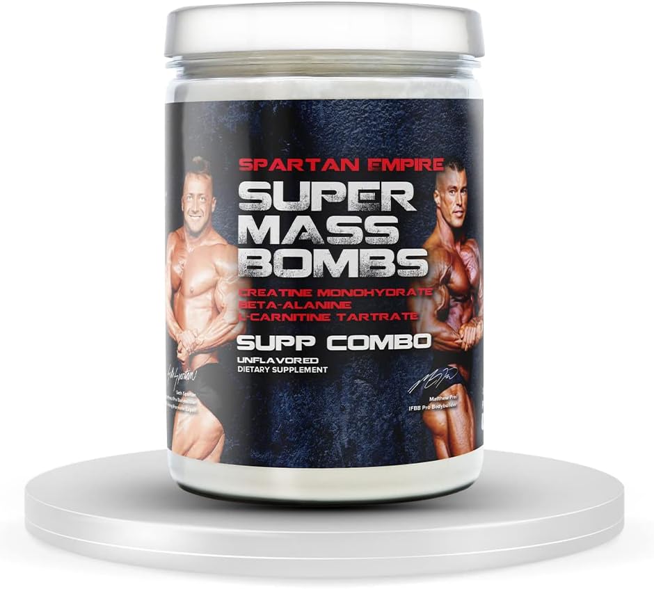PrometheuzHealth Super Mass Bombs Workout Muscle Builder with Creatine, Beta-Alanine, L Carnitine Tartrate - Daily Muscle Building & Recovery Supplement – 45 Servings