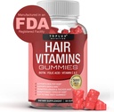 Hair Vitamin Gummies Supplement for Women & Men – Hair Growth Vitamins 5000mcg Biotin Gummies, Folic Acid, Vitamin C & E, Support Stronger & Thicker Hair, Skin, Nails, Non-GMO Vegam for, 60 Count