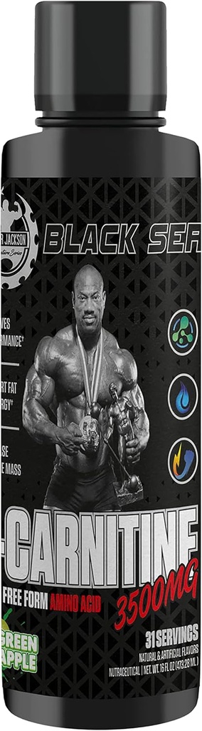 Black Series L-Carnitine 3500 Mg | 473,28 Ml (31 servering, grönt Apple)