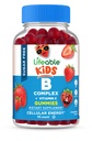 Livlig sockerfri vitamin B-komplex för barn | B-komplex med vitamin C | Stor smak VIT B-komplex vitaminer | Energi och nervstöd | Barn B-vitaminer Komplex för pojkar och flickor | 90 Gummies
