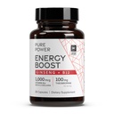 Dr Mercola Pure Power Energy Boost, 30 portioner (30 kapslar), Ginseng + B12, kosttillskott, ökar fysisk och mental energi, icke-GMO