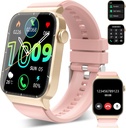 Smart Watch for Men Women (Answer/Make Calls), 1.85" HD Smartwatch, Fitness Watch med 112 Sports Modes, Heart Rate Sleep Monitor/Step Counter, IP68 Waterproof Fitness Tracker för Android, Deep Pink