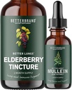 BetterLungs Mullein Leaf Extract och Elderberry Tincture Bundle - Lung Health Support
