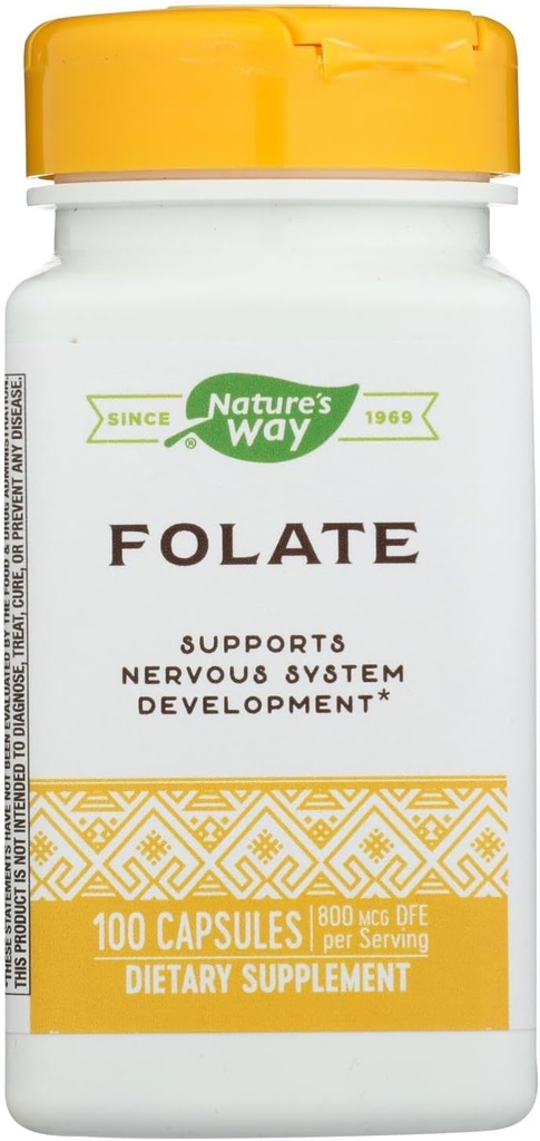 Naturens sätt - Folic Acid, 800 mcg, 100 kapslar