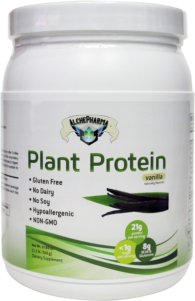 Plant Protein (Premium Blend) - No Soy, Hypoallergenic, No Grit (Featuring Omega 3 Rich Sacha Inchi och Chia) - 1,1 lb (510G) - Choklad