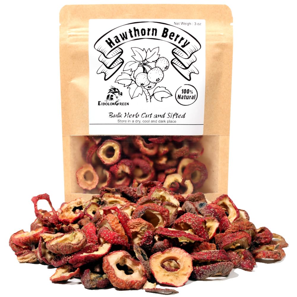 EidolonGreen [China Medicinal Herb] Hawthorn Berry (Shanzha/Dried Hawthorne/山楂/산사 열매) Dried Bulk Herb 3 Oz (88 g)