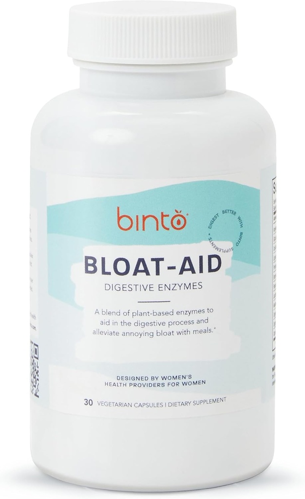 Binto Bloat-hjälp - Digestive enzymer - Plant-Based Digestive Enzyme Supplements för att stödja hälsoutmattning och skära ner på Bloat - Konserveringsfri, glutenfri, icke-GMO