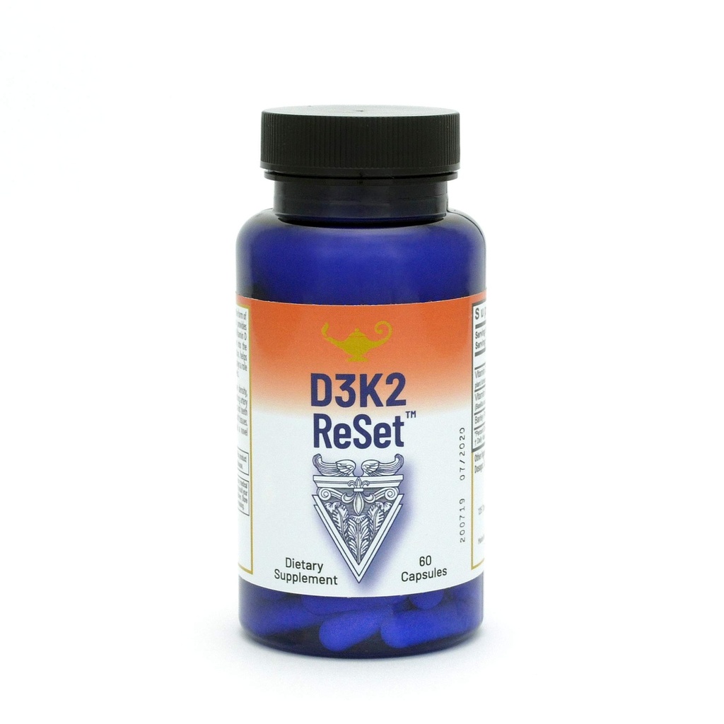 RnA ReSet D3K2 Återställ – 4 000 IE Vitamin D3 & 100 mcg K2 Supplement (60 kapslar)