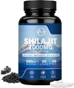 Shilajit Supplement, Shilajit Capsules med Fulvic Acid för Män & Kvinnor, Shilajit med 85+ Trace Minerals för energi, prestanda och immun hälsa | Icke-GMO - 90 kapslar
