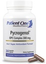 Patient One Pycnogenol OPC Komplex 300mg | Tillägg för att stödja vaskulär hälsa och hälsosam åldrande * Franska Maritime Pine Bark och mer | 30 kapslar