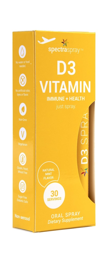 Spectraspray Vitamin D3 Spray Vitaminer - Naturlig & Effektiv Oral Spray 5000IU Vitamin D3, 30 Dag Supply