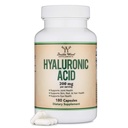 Hyaluronsyratillskott -180 kapslar (Förbättrar effekterna av Hyaluronsyra för ansikte) 200 mg Per servering för hud och ansikte åldrande stöd (Acido Hialuronico) Gluten fri genom dubbelträ