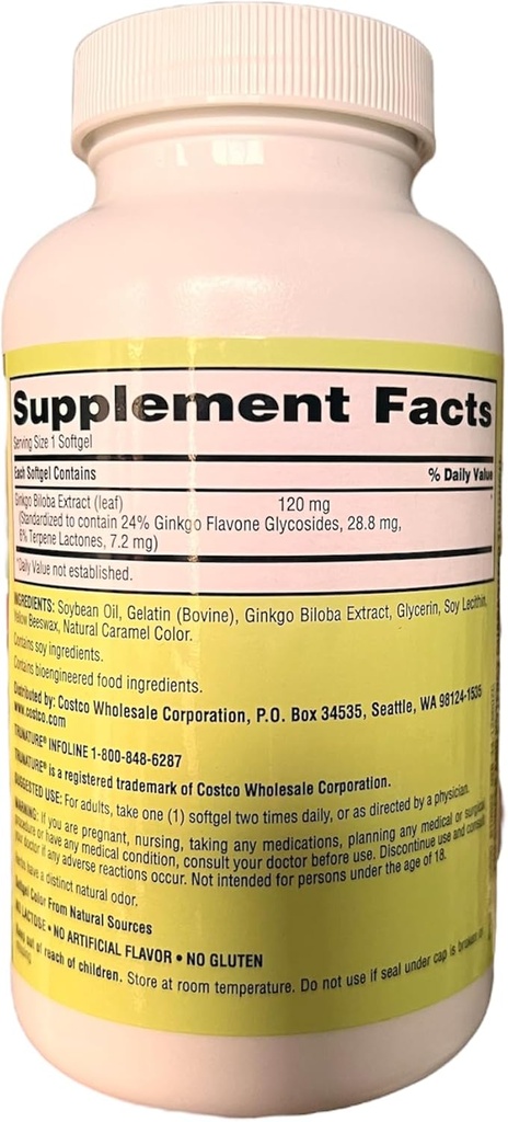 Gingko Biloba TRU Nature 120mg 340 mjukgel 1 Pack
