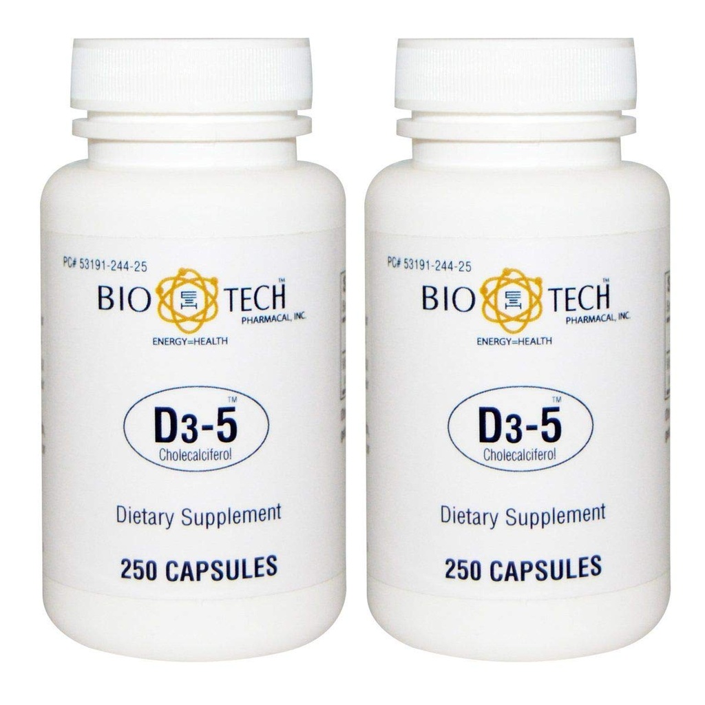 BioTech Pharmacal - D3-5 (5 000 IE) (500 tabletter)