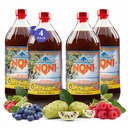TAHITI TRADER (4-PK) Original High Potency Noni Juice - Pure Noni Fruit Juice med Blueberry & Raspberry - Organic Antioxidant Superfood Supporting Energy & Body Health - (32oz, 4 Pack)