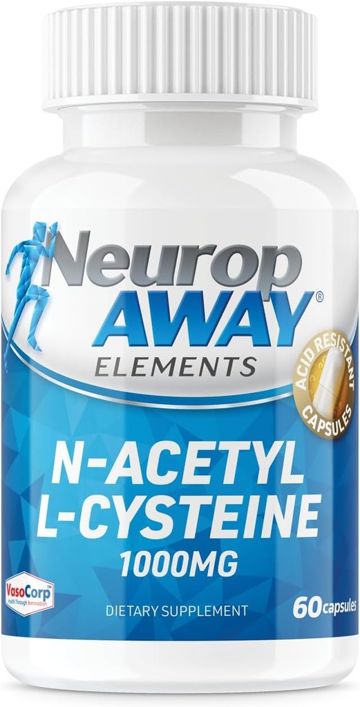 NeuropaWAY Elements N-Acetyl L-Cysteine 1000mg 60ct med kapslar (60 1000mg kapslar per flaska)