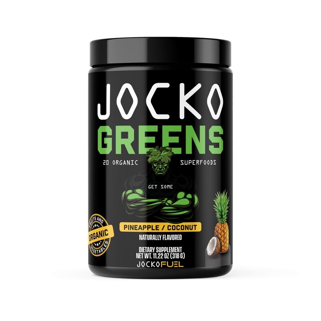 Jocko Fuel Daily Greens Powder - Premium Organic Greens Superfood Powder för Gut Health, Digestion, Bloating, Immune Support med Spirulina, Chlorella, Digestive Enzymes och Probiotics - 30 portioner
