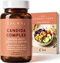 Candida Cleanse för kvinnor - Gut & Feminine Balance med Oregano Oil, Caprylic, Probiotics, Reishi, Aloe & Black Walnut - Kan hjälpa till att stödja Digestive Comfort, Clarity, Clear Skin & Vaginal pH