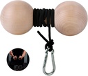 Wooden Wrist Roller och Forearm Strengthener,Grip Strength Trainer,Arm Blaster Exerciser, Styrka Trainer för fingrar och handled.