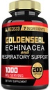 Goldenseal Root Capsule Organic med Echinacea, Mullein Leaf, Plantain & More - 7 Premium Herbal stöder immunsystem, Digestive Health, Smooth andning och Body Management - 200 kapslar