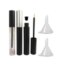 3 Pieces 5ml Empty Eyeliner Tubes Refillable Eyelash Growth Liquid Bottle Plastic Eyeliner Vials Tube med Brush Eyelash Growth Oil Mascara Tube för kosmetika Kom med 2 Mini Palstic Funnels
