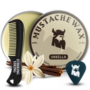 Slående Viking Mustache Wax & Comb Kit - 2 oz, Vanilla - Komplett Mustache Grooming Kit för män - Strong-Hold Styling & Wax Strong Hold - Pocket-Sized Precision & Styling Comb