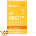 Ease Supplement - Ginger Flavor, 30 Count - Dissolving Strips med Ginger Root Hjälp Stöd Nausea Relief, Morning och Motion Sickness och Digestion - Tillverkad i USA, Sugar och Gluten-Free