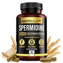 Earth Elixir Spermidine Supplements 1200mg (90 kapslar) - Anti Aging - 3rd Party Tested (12mg Spermidine Powder) Max Purity - 100% ren Espermidina- Fermented Wheat Germ Extract - NMN Alternativ