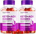 (2 Pack) Fast Active Keto ACV Gummies, Fast Active Keto Gummies 1050MG, FastActive Apple Cider Gummies, Fast Active Keto Gummy Advanced Formel, FastActive Keto ACV Gummies, 120 Gummies för 2 månader