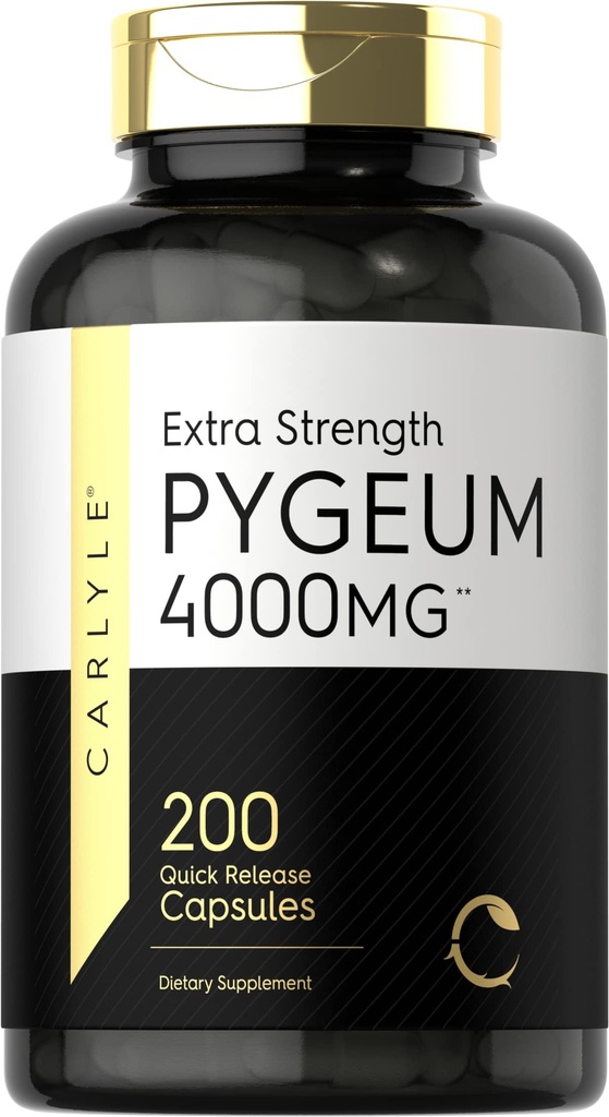 Carlyle Pygeum Africanum Bark | 200 kapslar | High Potency Extract | Non-GMO, Gluten Free Supplement