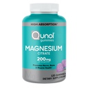 Qunol Magnesium Gummies for Adults, 200mg Elemental Magnesium (från 1,750mg Magnesium Citrate), High Absorption Magnesium Supplement, stöder Nerve, Bone and Muscle Health, Vegetarian, 120 Count