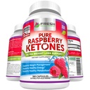 FRESH HEALTHCARE Ren 100% Raspberry Ketones Max 1000mg Per Servering - 3 månaders Supply Non GMO - Avancerad viktminskning stöd - 180 kapslar