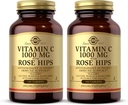 Solgar Vitamin C 1000 mg med Rose HIPS - 100 tabletter, Pack of 2 - Antioxidant & Immune Support - Icke-GMO, Vegan, Gluten Free, Dairy Free, Kosher - 200 Totala portioner