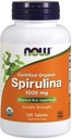 Nu livsmedel - Certifierad organisk, Spirulina, 1000 mg, 120 tabletter