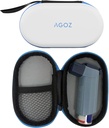 AGOZ Asthma Inhaler Medicine Travel Bag Case för barn och vuxna - Skyddande Medicinsk Pouch Holder Cover med Zipper Closure och Wrist Strap (vit)
