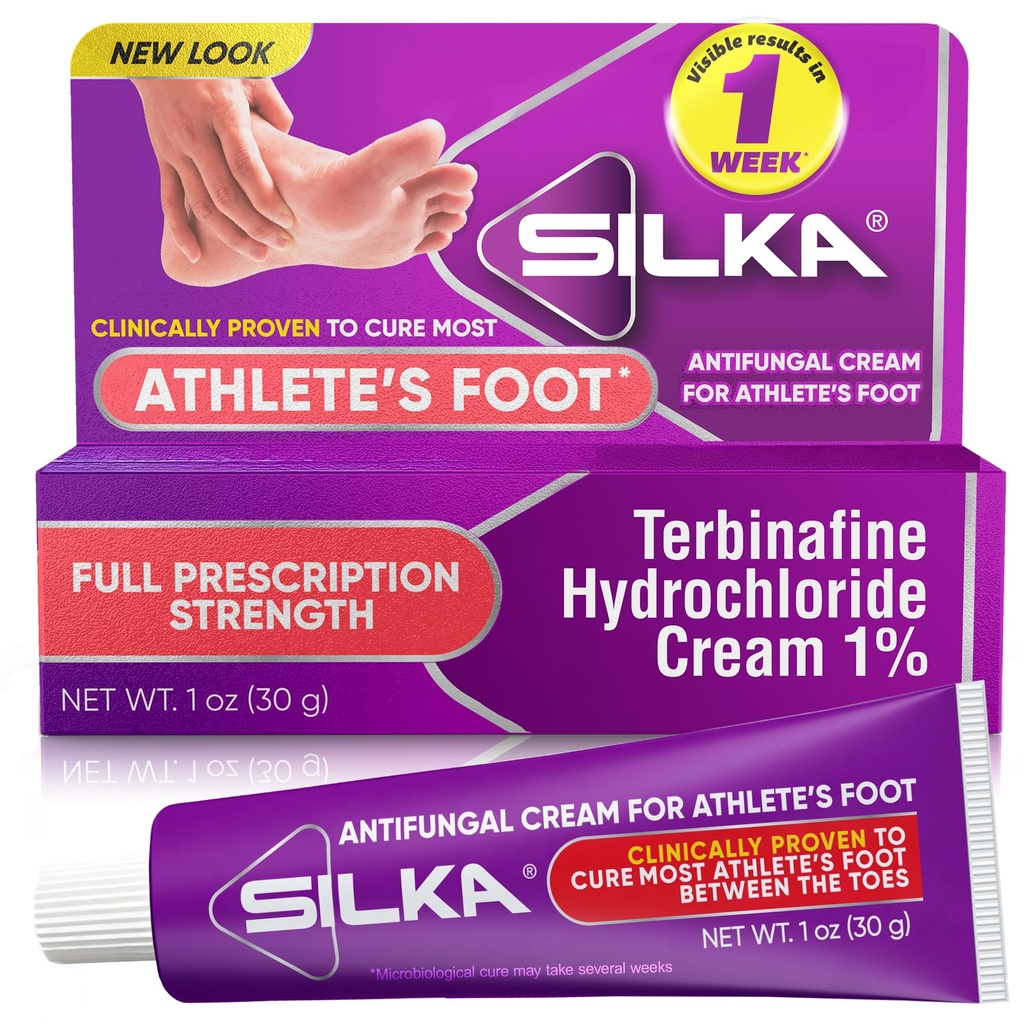 SILKA Anti-Fungal Cream, Clinical Anti-Fungus Foot Treatment, Jock Itch & Ringworm Remedy, Maximal Strength, Fast-Acting Relief från Itching & Burning, 1 Oz