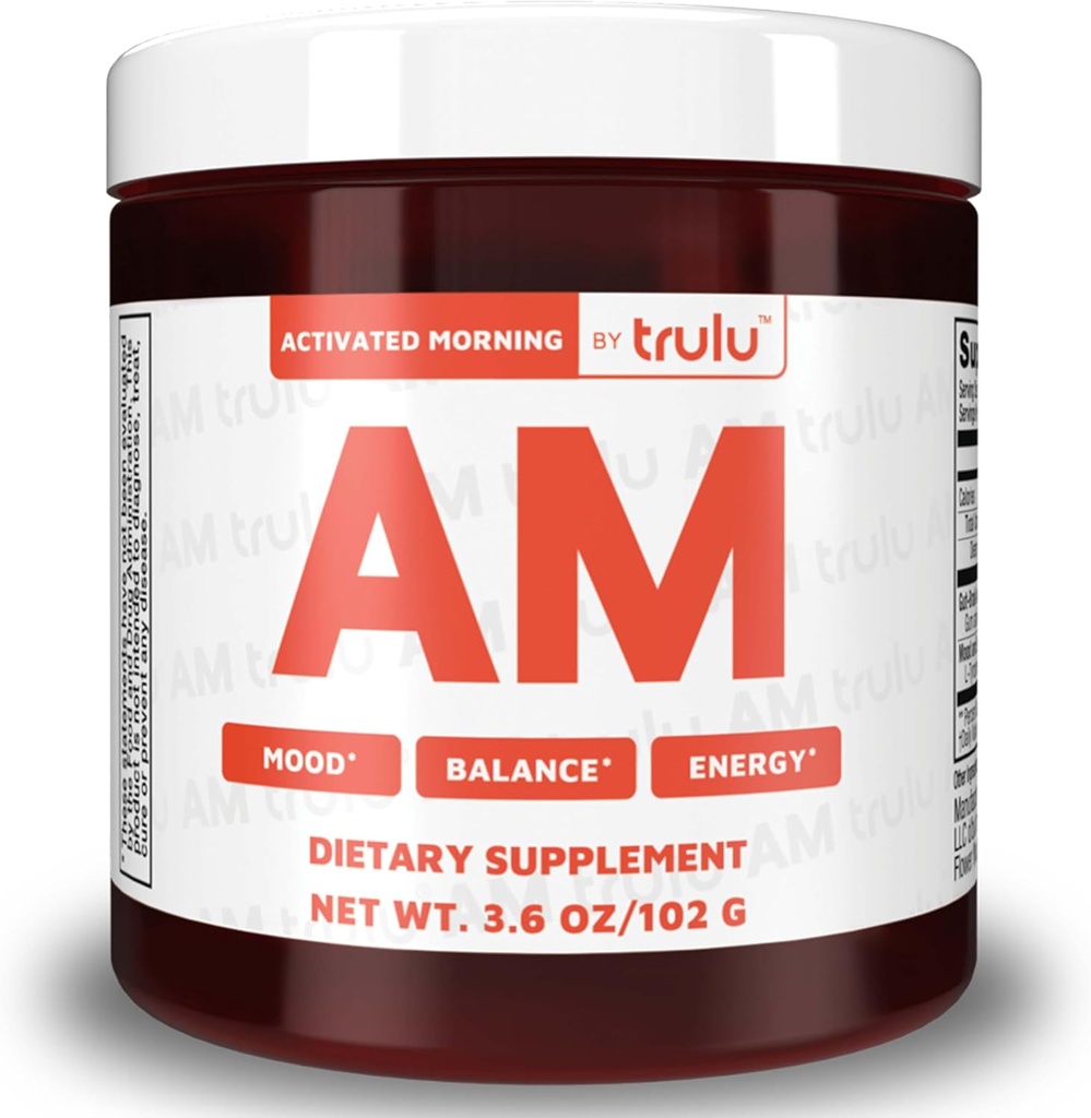 AM Activated Morning 3.6oz | Gut Health and Brain Support Supplement for Motivation, Drive, & Cognitive Performance | Caffeine-Free Blend with L-Tyrosine for Lasting Energy, Focus, & Mood Enhancement