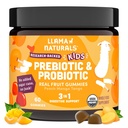 Llama Naturals Kids Probiotic med prebiotisk fiber, Vegan, organisk prebiotika och probiotika Gummies för Gut Health Support, Toddler Real Fruit Gummy Vitamins, No Added Sugar Cane, Peach Mango, 60 Ct