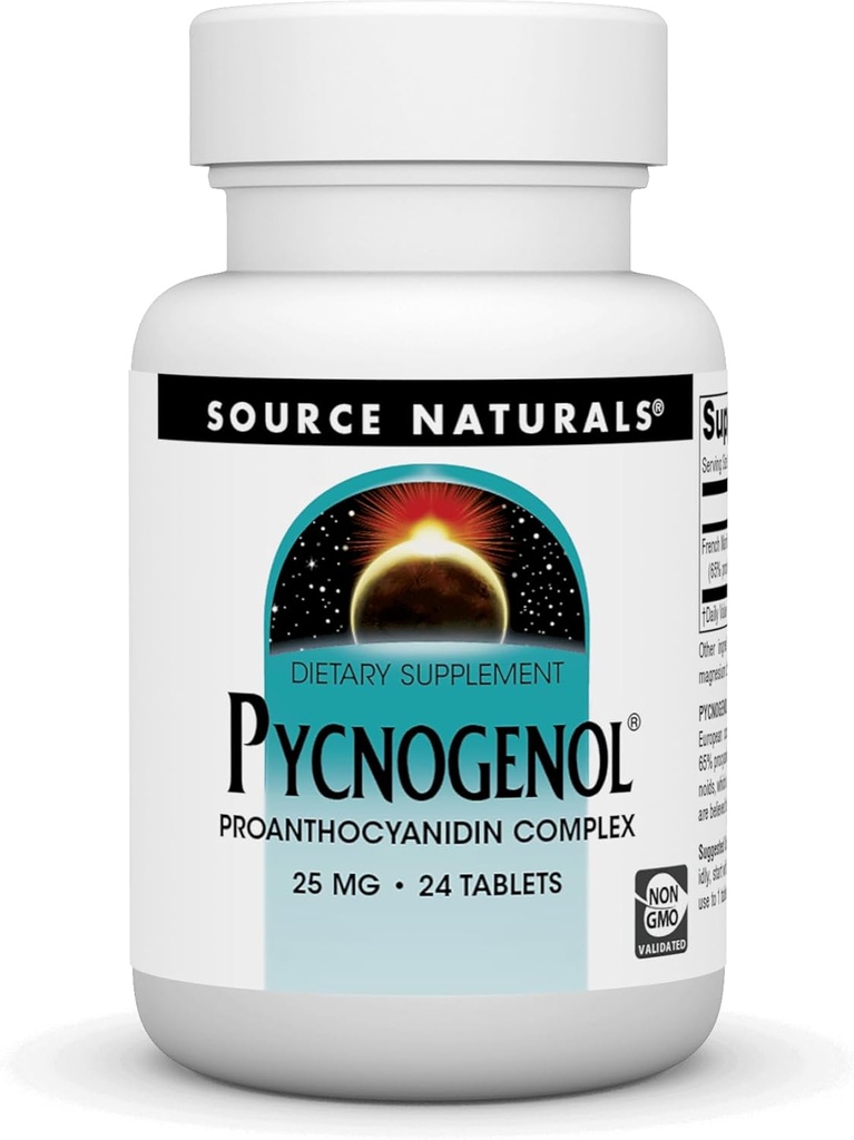 SOURCE NATURALS Pycnogenol 25 Mg Tablet, 24 greve