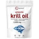 Micro Ingredients Antarctic Krill Oil Supplement, 2 000 mg Per Servering, 240 Softgels, Triple Strength, Rich i Omega-3s EPA, DHA & Natural Astaxanthin, stöder immunsystem & hjärnhälsa