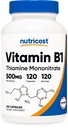 Nutricost Vitamin B1 (Thiamine) 500mg, 120 kapslar